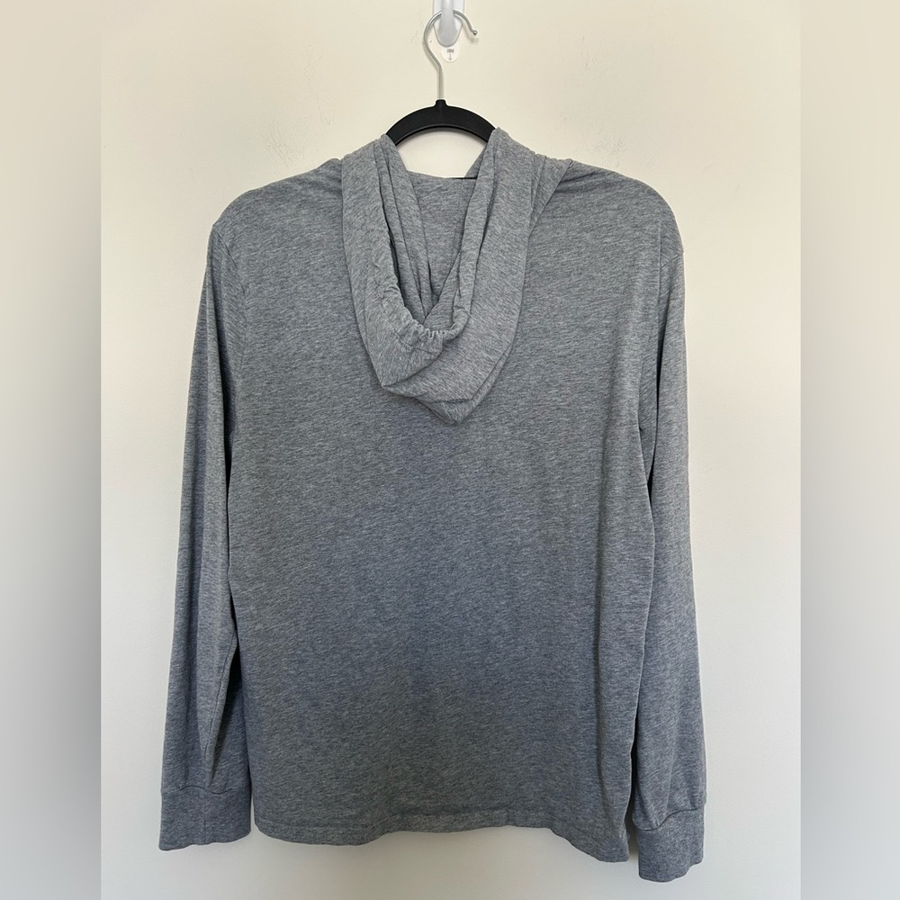 Polo Ralph Lauren‎ Gray Shirt Hoodie Size Medium 100% Cotton Lightweight - Picture 9 of 9